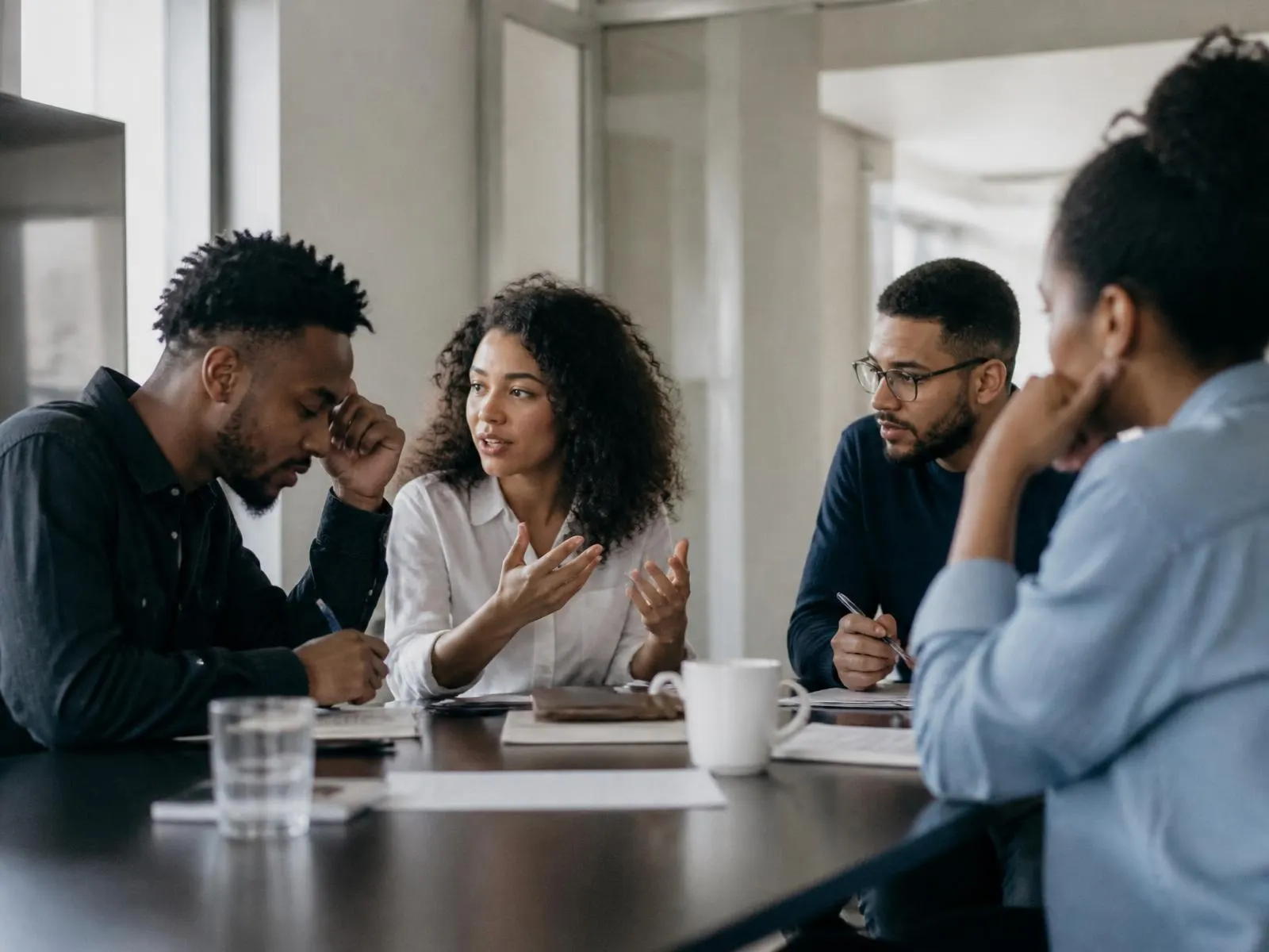 A team in a working session